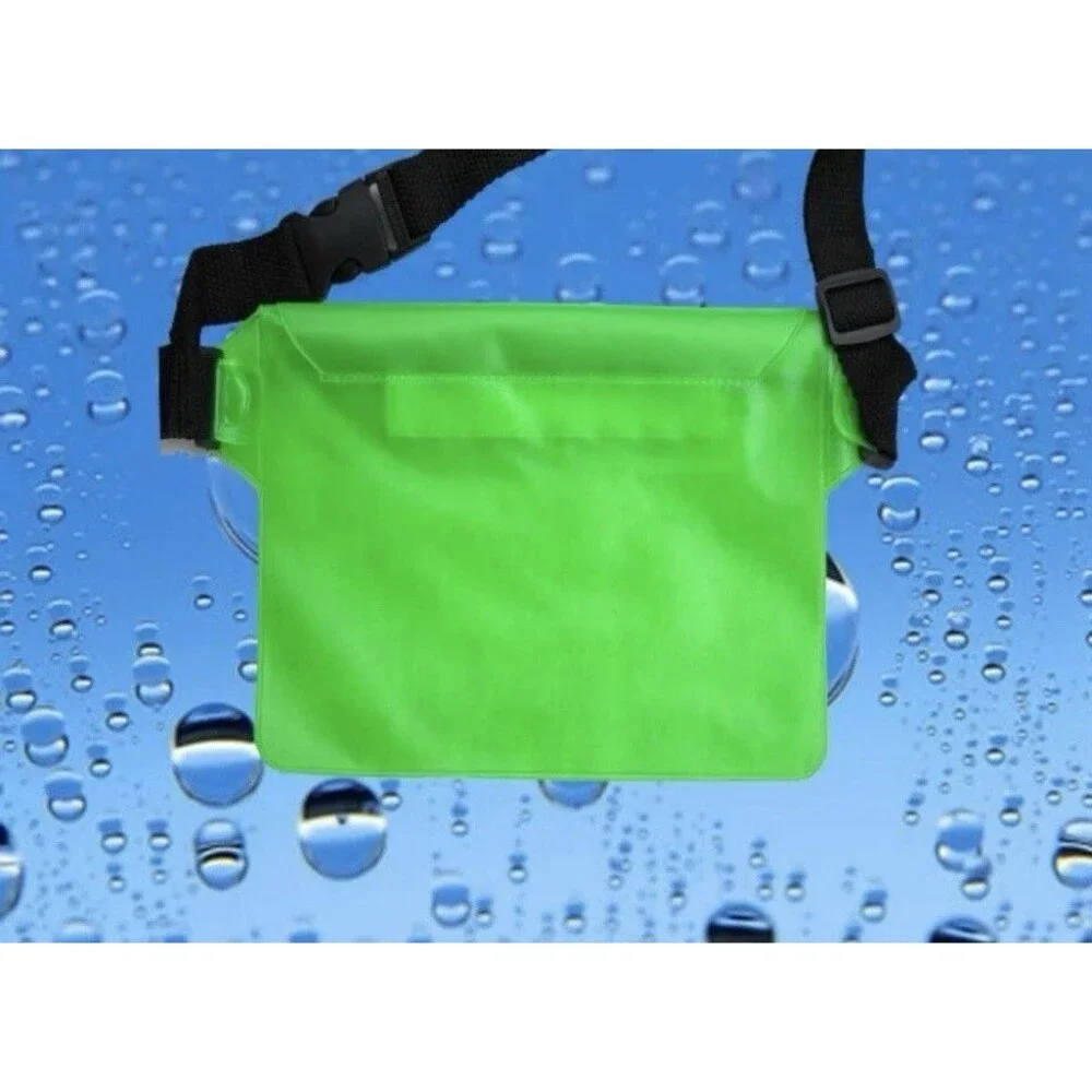 Waterproof Pouch for Phone with Pocket Fanny Pack with Waist Strap Green